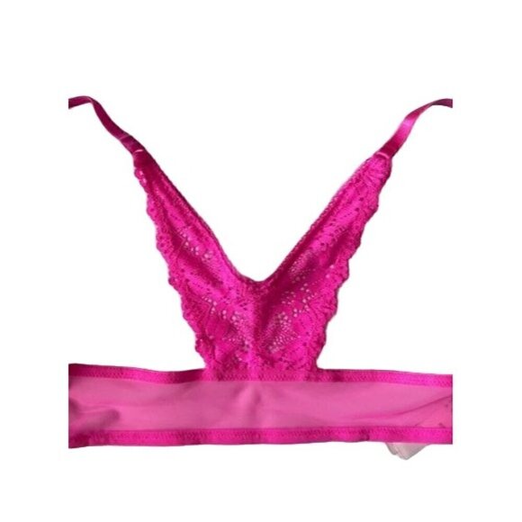 Victoria's Secret Sexy Neon Pink Lace Bra - Picture 3 of 4